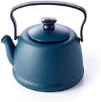 Beka Junna 1 Litre Cast Iron Tea Maker Teapot with Stainless Steel Infuser, Folding Handle and Non-Drip Pouring Spout Kettle Suitable for All Heat Sources - Ocean Colour by Unknown