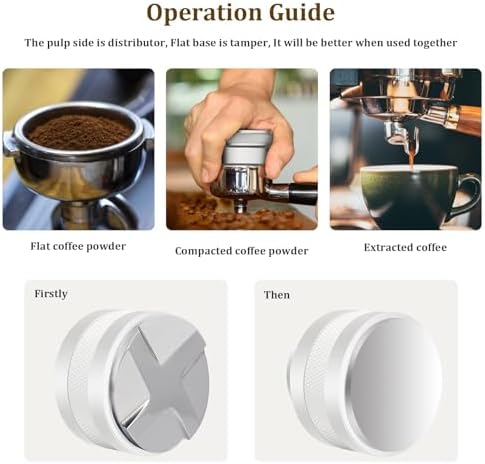 IKAPE Coffee Products, 49MM Coffee Distributor & Hand Tamper, Adjustable Depth Espresso Distributor Fits All 49mm Espresso Portafilter - Image 6