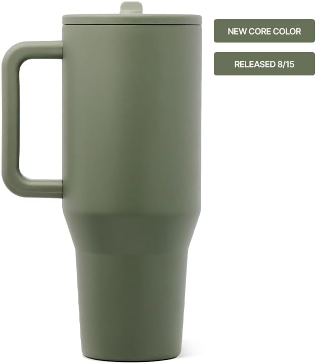HydroJug Traveler 32oz, Insulated Tumbler with Handle & Straw, Courtyard - Image 2
