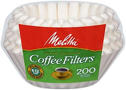Melitta Basket Coffee Filters for 8-12 Cup, White, 200-Count (Pack of 24) by Unknown