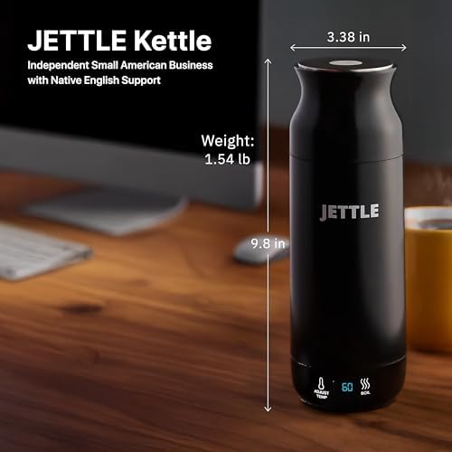 Jettle Portable Electric Kettle, 450ml Travel Water Boiler with LED, Black - Image 5