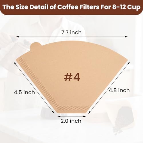 Coffee Filters #4, 600 Count Unbleached Extra Strong Cone - Image 2