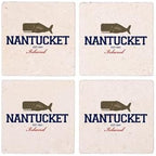CafePress Nantucket Massachusetts. Tumbled Stone - Set of 4 Coasters Set of 4 by CafePress