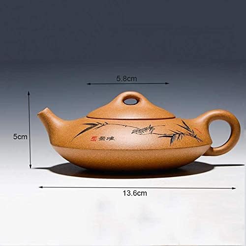 KYUSAR Japanese Cast Iron Teapot Chinese Teapot 220ml Zisha Teapot Chinese Yixing Ceramics Handmade Purple Clay Teapot for Household Tetsubin Tea Pot - Image 2