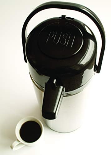 Service Ideas Eco-Air Airpot with Pump Lid, 84.5oz, Glass Vacuum Insulated - Image 3