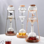 Comfortable Espresso Dripper Coffee Pot Ice Water Dripp Machine Glass Filter,Beverage Equipment Creative Siphon Coffee Maker,Luxury Cold Brew Coffee Maker with Stainless Steel Stand(Silver) - Image 4