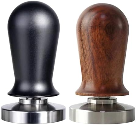 Calibrated Espresso Coffee Tamper 30lb Spring Loaded Elastic Coffee Tamper Aluminum/Wooden Stainless Steel Coffee Powder Hammer(Wooden Tamper-51mm) - Image 3