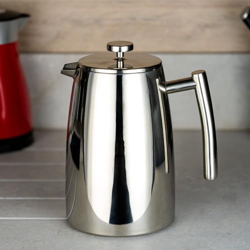 Belmont 3 Cup Double Walled Cafetiere Coffee Maker, Mirror Finish, 350ml - Image 5