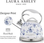 Laura Ashley China Rose Whistling Tea Kettle Stovetop, Tea Pot for Stove - Image 3