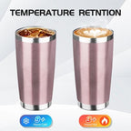 StarSpeed 8 Pack 20oz Stainless Steel Travel Coffee Tumbler,Rose Gold - Image 3
