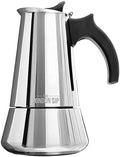 London Sip Stainless Steel Stovetop Espresso Maker Moka Pot Italian Coffee Percolator, Silver, 3 Espresso Cups by TheLondonSip
