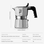 Bincoo Small Italian Moka Pot 1 Cup - Stovetop Espresso Maker for Rich Coffee,316 Stainless Steel - Three-Valve Pressure Boosting Design (1, Cups) - Image 6