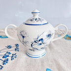 Bone Porcelain Coffee Pot Tea Cup Set With Blue Peacock Pattern Coffee Pot Set-Blue Peacock 15 piece coffee set gift box - Image 4
