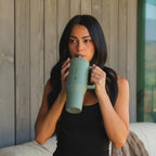 HydroJug Traveler 32oz, Insulated Tumbler with Handle & Straw, Courtyard - Image 6
