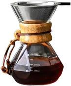 Brewed Coffee Pot With Filter Pour Over Maker,Glass Coffee Pot With Stainless Steel Filter Drip Brewing Hot Brewer Hand(400ml) by Unknown