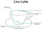 notNeutral Lino Porcelain Cup & Saucer Large Latte 12 oz - Image 4