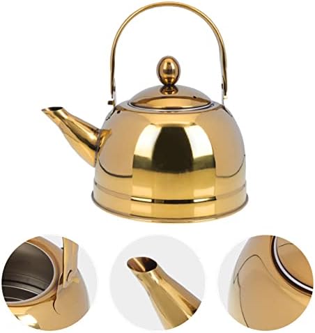 Coffee Metal Water Jug Stovetop Tea Pot Tea Kettle Stainless Steel Whistling Teapot Loud Whistle Tea Pot Water Kettle for Home Camping Tea Kettle Coffee Filters - Image 5