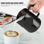 380ml Milk Steaming Frothing Pitcher Stainless Steel Non-Stick Jug Pull Flower Cup Perfect(8-24W 2pcs) - Image 3
