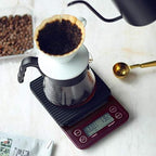 Coffee Scale with Timer, High Accuracy Kitchen Digital Food Scale LCD Display with Tare Function for Baking and Cooking Wine Red 5kg/0.1g - Image 7
