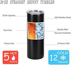 24 Pack 20 Oz Straight Skinny Tumblers,Individually Gift Boxed Stainless Steel Slim Skinny Tumbler Set Bulk, 20 Oz Insulated Slim Thin Travel Tumbler Cup for Diy, Black - Image 3