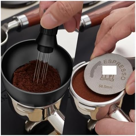 Magnetic Dosing Funnel Set,Espresso Dosing Ring & Puck Screen 58MM Bottomless Portafilter With 10 Magnet(51mm,Black) - Image 5