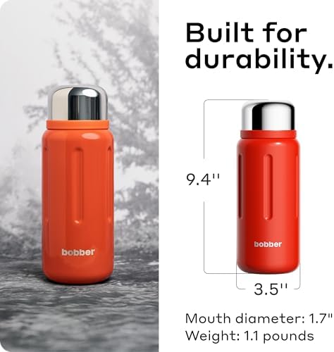 BOBBER 26 oz Stainless Steel Heavy Duty Thermo Flask with Removable Tea Infuser – Keeps Hot 28 Hours, Cold 42 Hours – Rugged, Leak-Proof, Dishwasher Safe Vacuum Insulated Bottle (Red) - Image 6