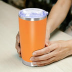 20oz Tumbler Stainless Steel Tumbler Coffee Tumbler with Lid Orange, 8P - Image 2