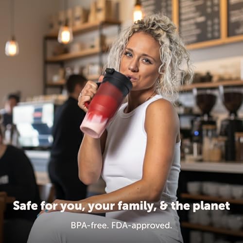 Silipint 32oz Silicone Tumbler with Handle, Flip Lid and Straw – BPA-Free, Non-Toxic, Freezer, Microwave, Dishwasher Safe Tumbler – Perfect for Tea, Smoothies (Volcano) Pack of 1 - Image 5