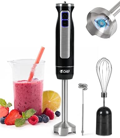 Commercial Chef Multi-Purpose Immersion Hand Blender, 500 Watts, CHIB50B by CommercialChef