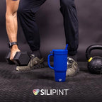 Silipint 32oz Silicone Tumbler with Handle, Flip Lid and Straw – BPA-Free, Non-Toxic, Freezer, Microwave, Dishwasher Safe Tumbler – Perfect for Tea, Smoothies (Classic Blue) Pack of 1 - Image 6