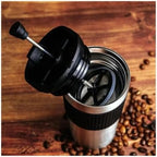 Portable Coffee Maker French Press Insulated Mug with Double Walled Insulated Vacuum Coffee Tea Mug for Travel Outdoor(Pink) - Image 2