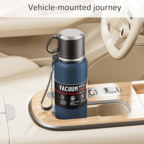 Stainless steel Vacuum Thermoses Bottle With Tea Infuser & Cup,Double Layer Insulated Coffee Bottles for Hot and Cold Drink Water Flask (Blue, 1360ML) - Image 6