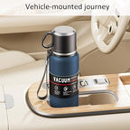 Double wall vacuum Leakproof stainless steel wide mouth insulated water bottle;tea tumbler with infuser,cup,lid;smart thermoses hot coffee,thermal flask ice drinks with led digital temperature display - Image 2