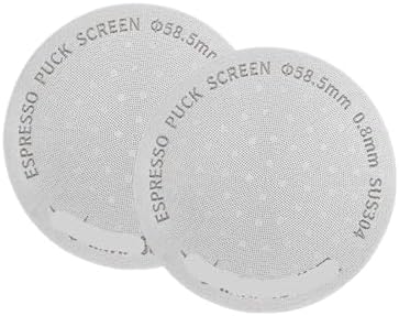 Titanium Coating Espresso Puck Screen 51/53/58.5mm Reusable Metal Filter 0.8mm Thickness Lower Shower Screen(2pcs 58.5mm) by Unknown
