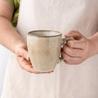 GBhome Ceramic Coffee Mugs Set of 6, 12oz Stoneware Coffee Mugs Set For Dad Mom Women MEN, Light Weight Coffee Cups for Latte/Tea/Beer/Hot Cocoa, Dishwasher & Microwave Safe,Cappuccino - Image 4