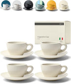 KIVY Cappuccino Cups set - 4x 8oz - Thick-walled stoneware cappuccino cup by KIVY