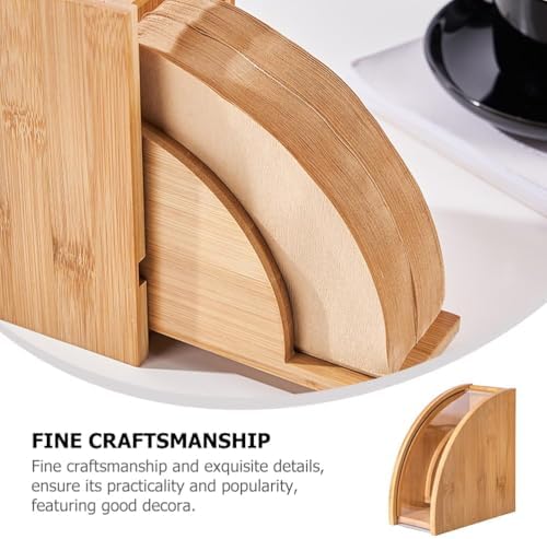 2025 New Upgrade Coffee Filter Holder,Bamboo Filters Storage For Counter 1s”Take &Put Down,Wooden Cone Holder for Storing #1#2#4 V60 Coffee Filters,6.2 * 6.6"Dustproof Cover Filter Paper Organizer - Image 5