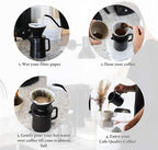 SOTECH Pour Over Coffee Maker Set All in 1 Coffee Kits- 304 Stainless Steel Kettle with Thermometer Coffee Grinder Coffee Dripper & Server of Portable Travel Bag For Outdoor Camping - Image 5