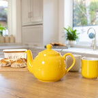 London Pottery Farmhouse 4 Cup Ceramic Teapot with Removable Infuser and Lid, Large Tea Pot with Stainless Steel Fine Mesh Strainer, 40.6 OZ / 1200ml Tea Pot for Loose Tea or Bags (Yellow) - Image 6