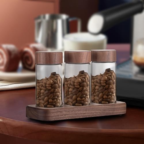 Coffee Bean Tubes Coffee Bean Vial Tea Dustproof Candy Sealed Lid Coffee Storage Containers Dosing Glass Jar for Kitchen Cafe, 3 - Image 5