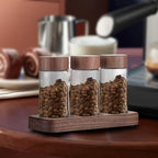 Coffee Bean Tubes Coffee Bean Vial Tea Dustproof Candy Sealed Lid Coffee Storage Containers Dosing Glass Jar for Kitchen Cafe, 3 - Image 5
