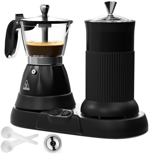 Electric Espresso Machine with Milk Frother 2 in 1 Efficient by Vaolvpant