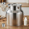 Stainless Steel Milk Can with Spigot, 28L/7.40Gal Beverage Drink Dispenser by Unknown