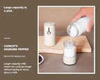 Electric Salt and Pepper Grinder Set Stainless Steel 2 Pack USB Rechargeable LED One Hand Off White - Image 4