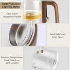 Tea Pot, Water Separation Glass Teapot with Wooden Handle, Witchcraft Magical Teapot, Glass Tea pot with Infuser Strainer, Magic Tea Pot (800ML) - Image 6