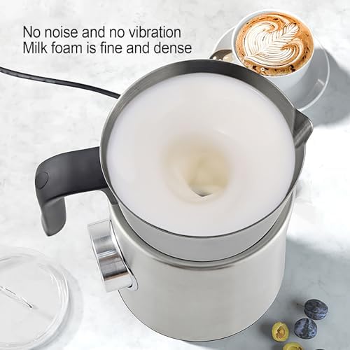 900ml Electric Milk Frother, Stainless Steel 4 Preset Modes, LED Display, Cold and Hot Milk Foam Maker for Latte, Cappuccino, Coffee, Easy Clean, Quiet Operation - Image 5