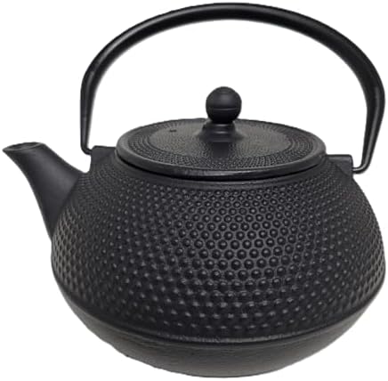 M.V. Trading T7007 Cast Iron Teapot, 40-Ounce, Black Hobnail - Image 2