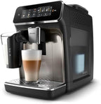 PHILIPS 3300 Series Fully Automatic Espresso Machine - LatteGo Milk System, 5 Coffee Varieties, Intuitive Touch Display, SilentBrew, 100% Ceramic Grinder, AquaClean Filter, Glossy Black (EP3347/90) by Unknown
