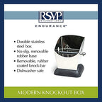 RSVP International Espresso Coffee Kitchen Tool Home and Commercial Use, Knock Box, Stainless Steel - Image 6