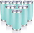 20 oz Tumblers Bulk Stainless Steel Tumbler with Lid, 6 Pack by CoolYoleb